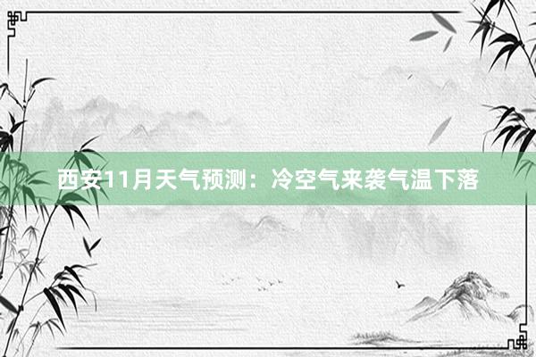 西安11月天气预测：冷空气来袭气温下落